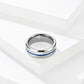 Blue Tungsten Steel Slotted Men's Ring Simple Blue Ribbon Tungsten Gold Anti-rub Thumb Ring Bracelet
