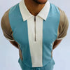 AliExpress Amazon's New POLO Polo Shirt Zipper Checkered Men's T-shirt