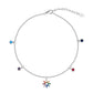 S925 Sterling Silver Color Zircon Anklet Ornament