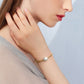 Women's Fashion Silver Baroque Pearl Bracelet