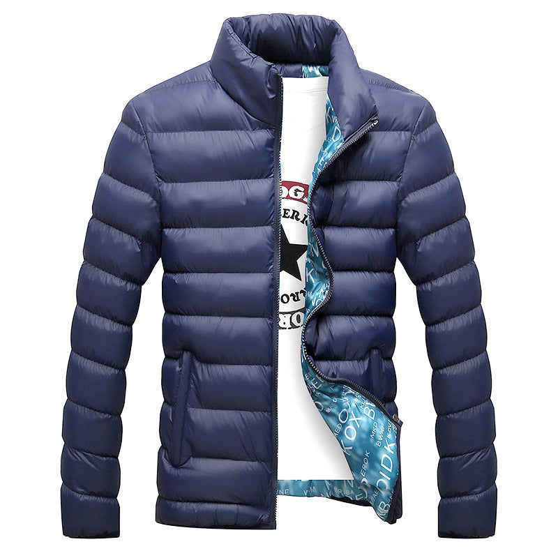 Korean version of the collar thick short men's cotton coat