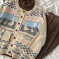 Fashion Lazy Round Neck Long Sleeve Outer Wear Cardigan