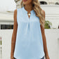 Notched Sleeveless Tank