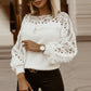 Stitching Lantern Sleeve Sweater