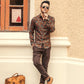Retro 3D shirt lapel flower shirt