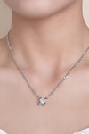 2 Carat Moissanite 925 Sterling Silver Pendant Necklace