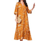 Elegant Style Printed Loose Casual Dress Women
