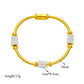 Full Diamond Titanium Steel Magnetic Buckle Round Bracelet