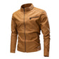 Spring And Autumn Cross-border Casual Men's Leather Clothing Stitching Motorcycle Retro Fashion Leather Jacket Coat