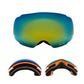 Compass ski glasses for men and women double-layer lens anti-fog spherical surface with magnets can be changed mountaineering goggles