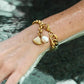 Stainless Steel Freshwater Pearl Bracelet With Gold Plated