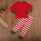 Reindeer-Themed T-Shirt And Pants Set