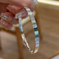 Women's Heart-shaped Sterling Silver Bracelet Smooth Opening