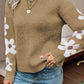 Flower Round Neck Long Sleeve Sweater