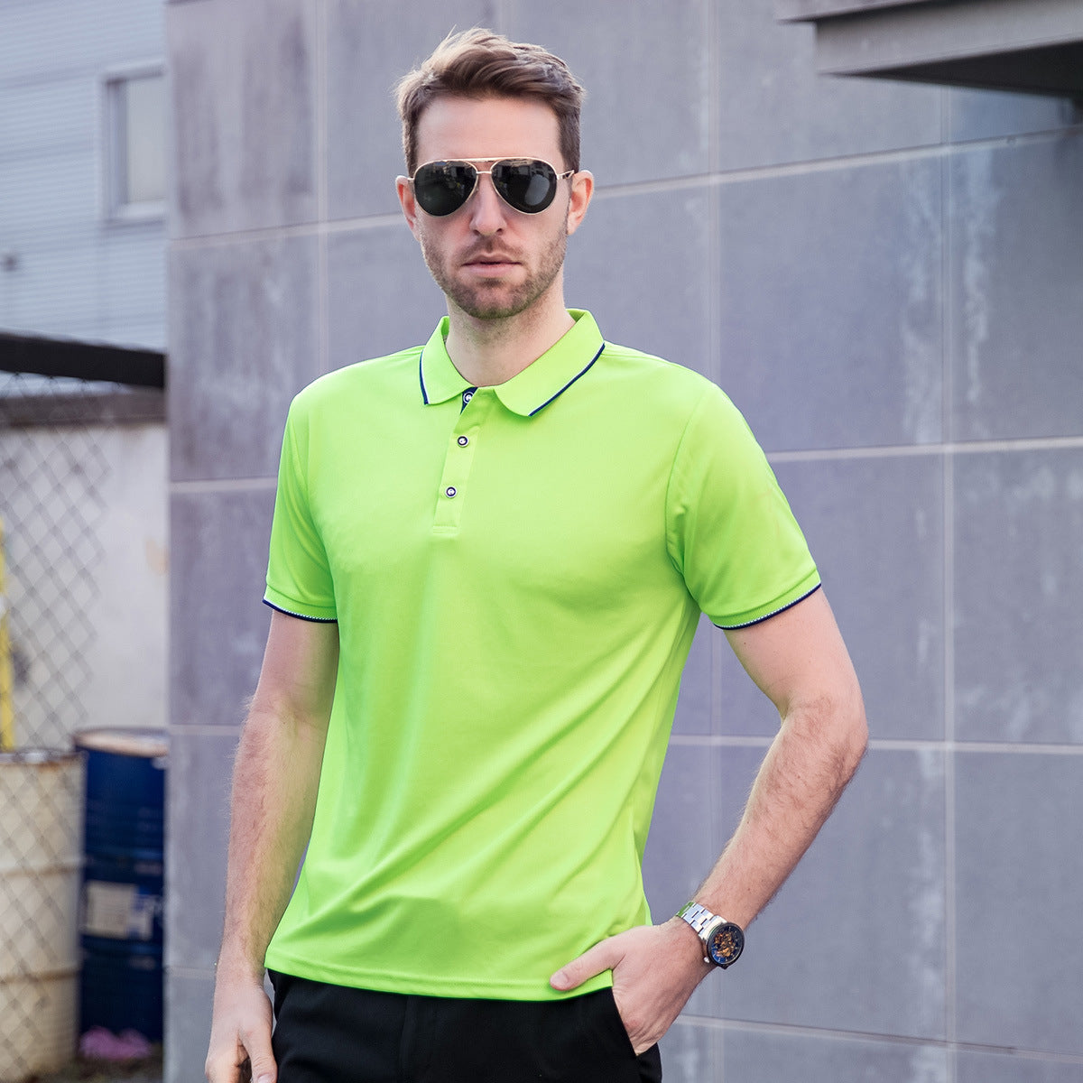 Polo Shirt Men's Thin Lapels Short Sleeve ShirtT-shirt