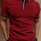 Autumn Leisure Short Sleeve Lapel T-shirt 3D Printed Polo Shirt Zipper Men's Clothing