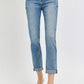 Risen Full Size High Rise Cropped Roll Up Jeans