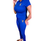 Two Pieces Design Set Sexy Outfits Short Sleeve &amp; Long Pants Pullover Tracksuit