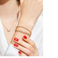 Rose gold fairy three-ring bracelet