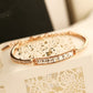 Diamond Crystal Bracelet Inlaid with Diamond Plated Gold Bracelet