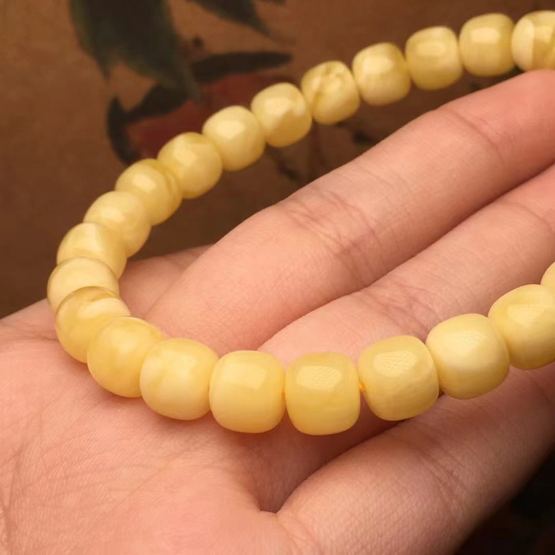 Natural Beeswax Old Yellow Chicken Grease Wax Rich And Full Single Circle Bracelet Crafts Accessories Ornaments