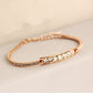 Diamond Crystal Bracelet Inlaid with Diamond Plated Gold Bracelet