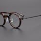Personalized Couple Style Handmade Art Round Myopia Glasses  Full Frame Plate Tide
