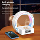 4 In 1 Wireless Bluetooth Speaker Charging Pad Bedside Lamp With Alarm Clock Wake-Up Light For Bedroom Support USB Drive TF Card