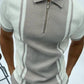 AliExpress Amazon's New POLO Polo Shirt Zipper Checkered Men's T-shirt