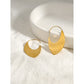 YACHAN 18K Gold PVD Plated Stainless Steel Hoop Earrings For