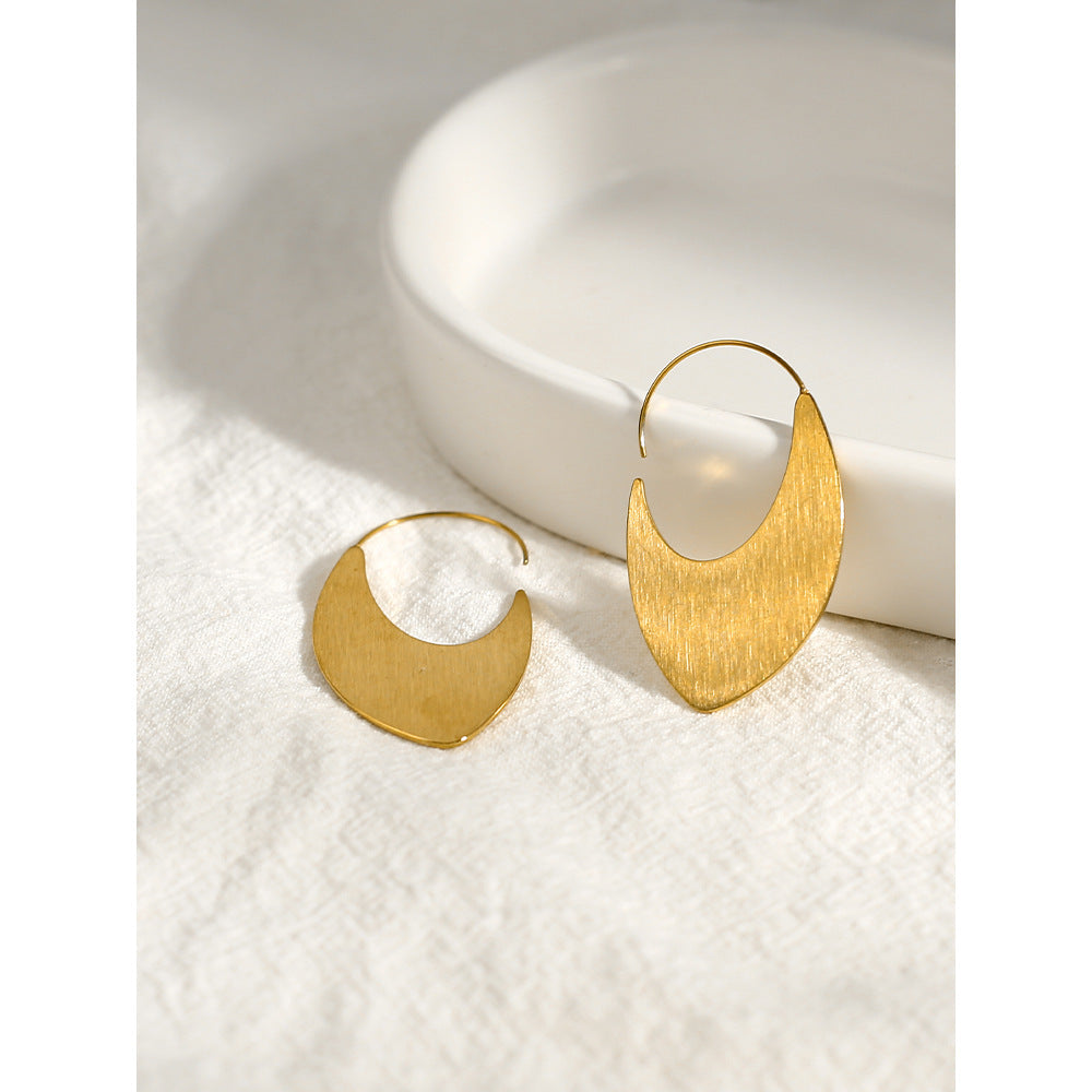 YACHAN 18K Gold PVD Plated Stainless Steel Hoop Earrings For