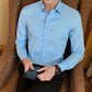 Men's Long Sleeve Shirt Slim Fit Shirt Business Casual White Shirt