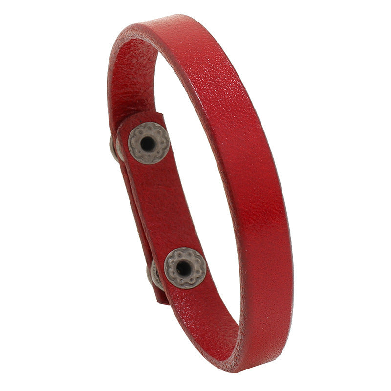 Simple Ins Style Fashion All-match Light Board Cattle Leather Bracelet