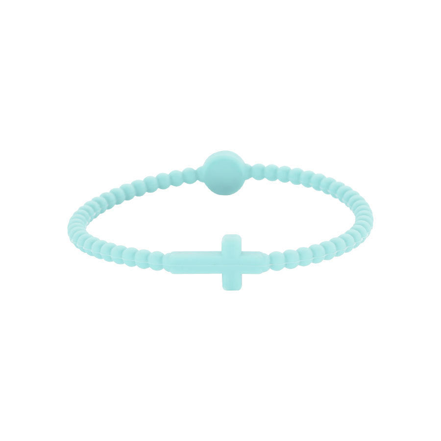 Simple Thin Cross Silicone Bracelet