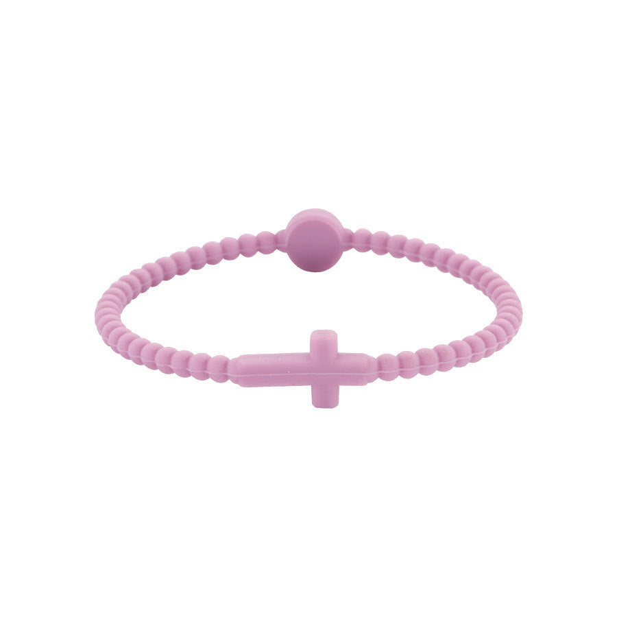 Simple Thin Cross Silicone Bracelet