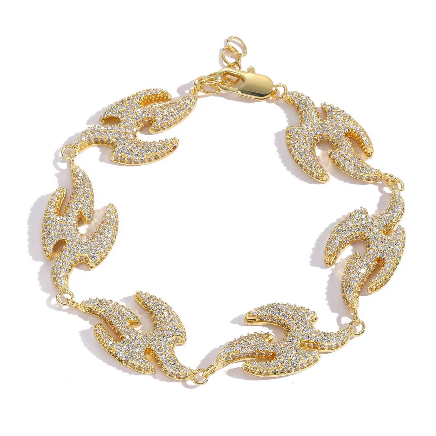 Hip Hop Ear Accessories Flying Swallow Bracelet Micro Diamond Geometric Irregular Swallow Bracelet
