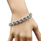 Gold-plated ladies bracelet colorful blue