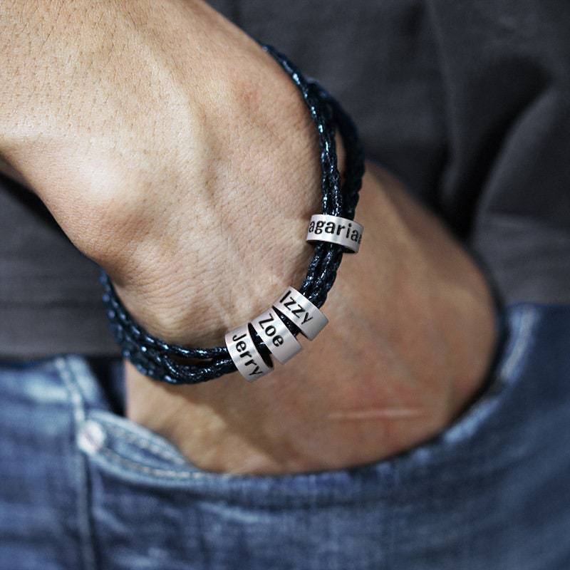 Creative DIY Carved Letter Bracelet