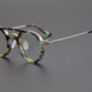 Personalized Couple Style Handmade Art Round Myopia Glasses  Full Frame Plate Tide