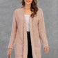 Angel Wings Pocketed Open Front Long Sleeve Cardigan