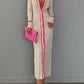 Stripe Lapel Dress