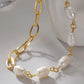 Half Pearl Half Chain Stainless Steel Bracelet