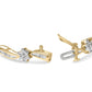 10K Yellow Gold 2.00 Cttw Round-Cut and Baguette-Cut Floral Design Swirl Link 7.5" Bracelet (H-I Color, I2-I3 Clarity)