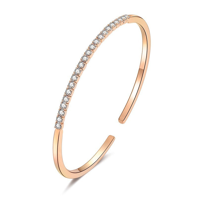 Rose gold fairy three-ring bracelet