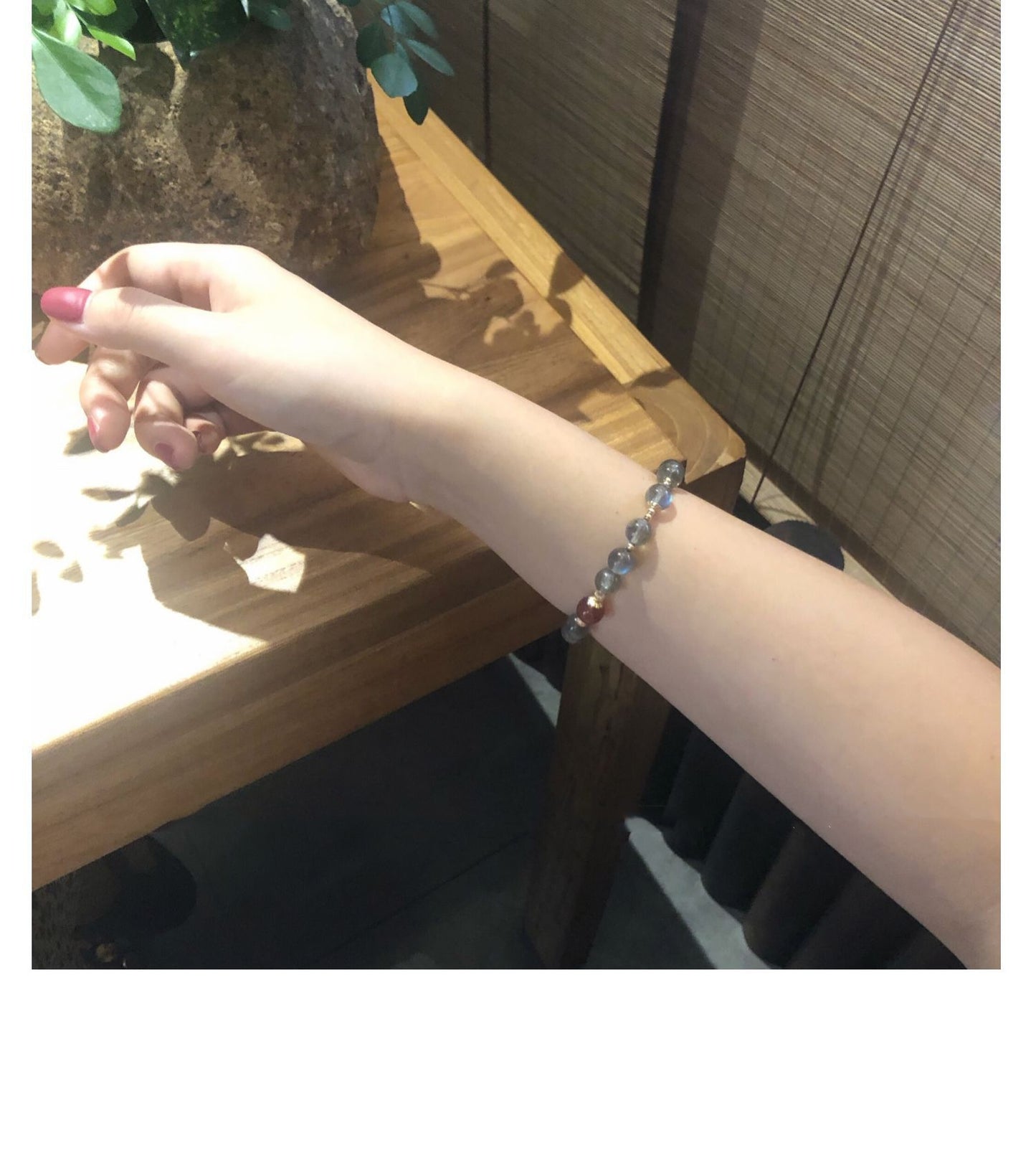 Moonstone gold bracelet