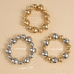 Punk Style Exaggerated Round Bead Chain Bracelet, Hip-hop Trend Geometric Metal Set Bracelet