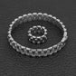 10mm Wristband Link Bracelet And 10mm 8-12 Adjustable Size Ring Stainless Steel Silver Gold Color Bracelets/Rings Set
