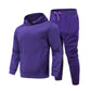 Sports Suit Solid Color Fleece Sweater Hoodie Suit