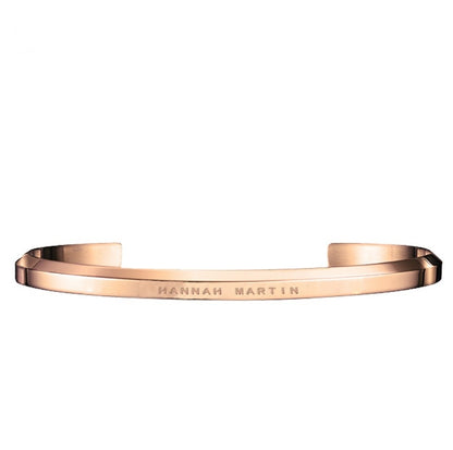 Vacuum Plating Jewelry Bracelet Rose Gold Stainless Steel U-Shaped Men and Women Bracelet