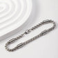 Men's Square Pearl Tube Chain Stainless Steel Bracelet